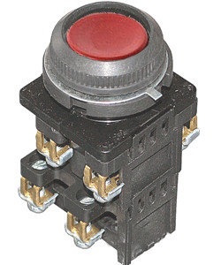 КЕ-182 У2 исп.1, красный, 4з, цилиндр, IP54, 10А, 660В, выключатель кнопочный  (ЭТ), фото 2