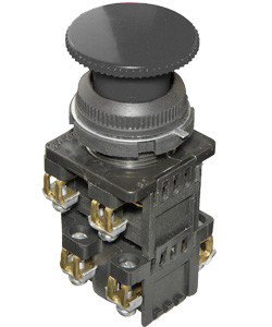 КЕ-192 У2 исп.2, черный, 3з+1р, гриб без фиксации, IP54, 10А ,660В, выключатель кнопочный  (ЭТ), фото 2