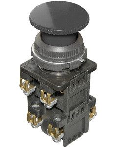 КЕ-192 У2 исп.9, черный, 3р, гриб без фиксации, IP54, 10А ,660В, выключатель кнопочный  (ЭТ)