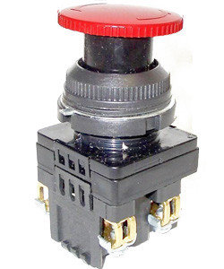 КЕ-201 У2 исп.1, красный, 2з, гриб с фиксацией, IP54, 10А, 660В, выключатель кнопочный  (ЭТ), фото 2