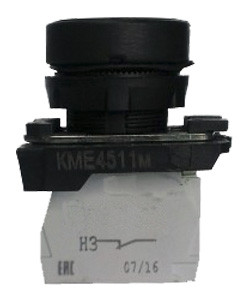 КМЕ 4222м УХЛ2, чёрный, 2но+2нз, цилиндр, IP65, выключатель кнопочный  (ЭТ)
