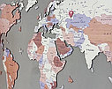 Интерьерная 3D Карта мира Unico из дерева, фото 4