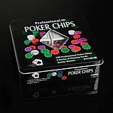 Покерный набор Poker Chips на 100 фишек с номиналом в мет. коробке, фото 5