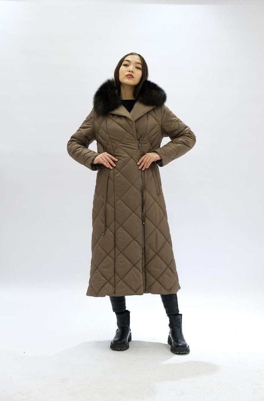 Зимняя женская куртка «UM&H 35724882» коричневый - фото 3 - id-p106495234