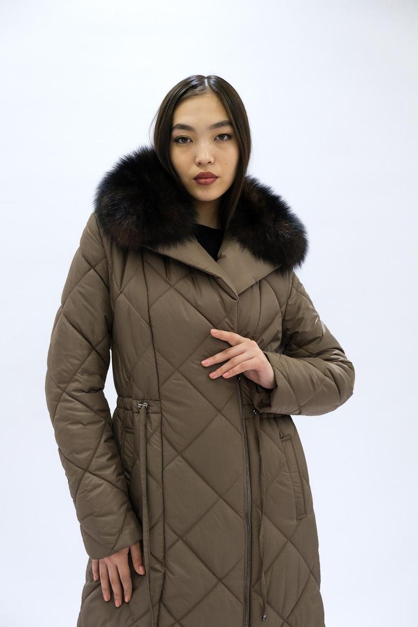 Зимняя женская куртка «UM&H 35724882» коричневый - фото 2 - id-p106495234