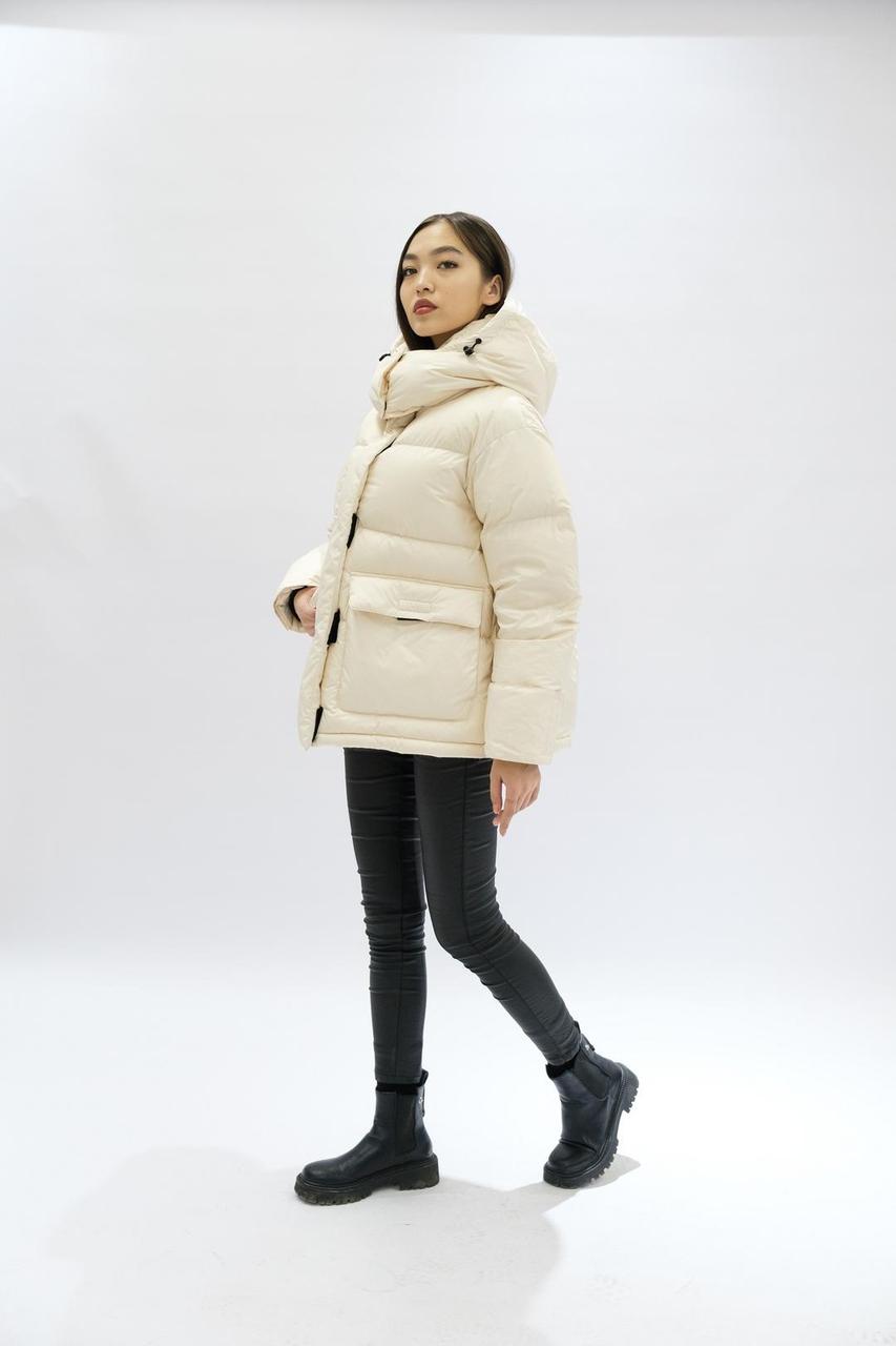 Женская зимняя куртка «UM&H 42118659» бежевый - фото 2 - id-p106495423