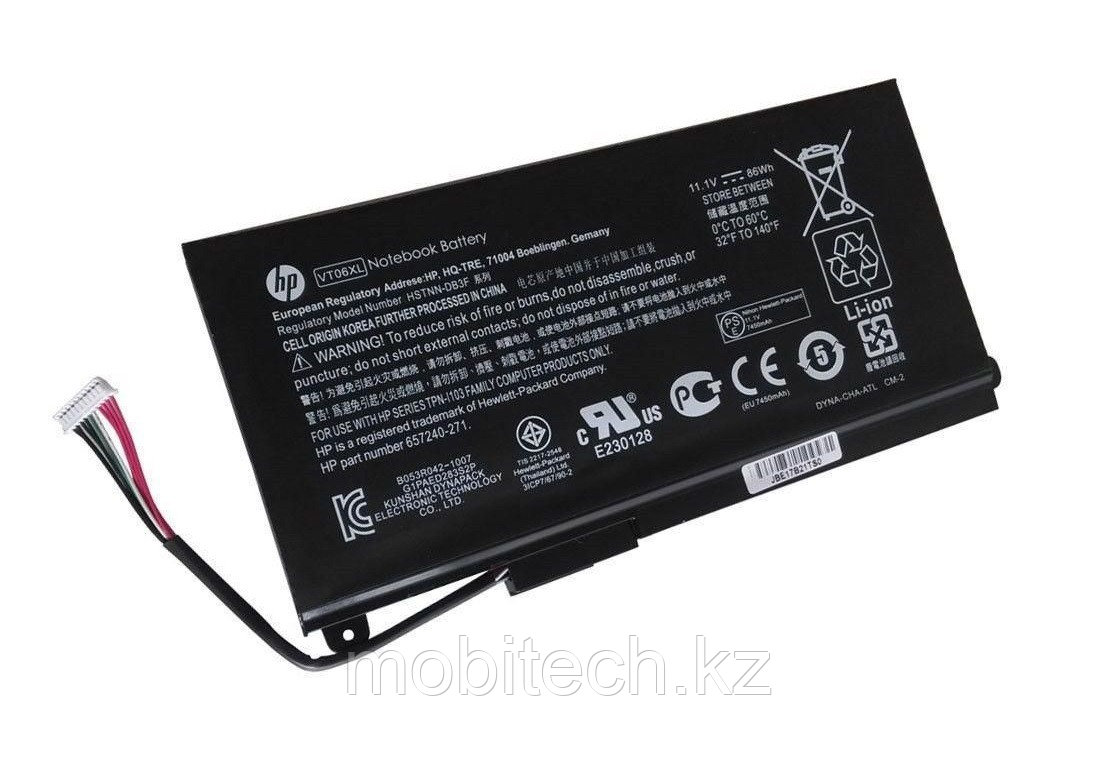 Аккумуляторы HP VT06XL 11,1V 86Wh 7450mAh HP Envy 17-3000 батарея аккумулятор ORIGINAL