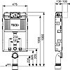 Застенный модуль TECEbox со смывным бачком Uni, высота 1 060 мм, фото 2
