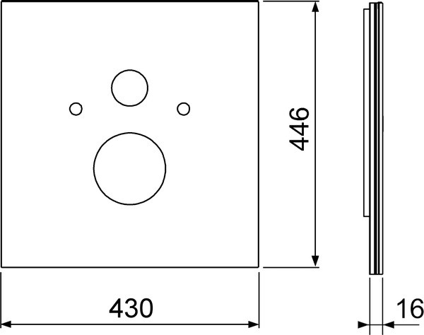 Стеклянная панель TECElux для установки стандартного унитаза, нижняя, стекло белое - фото 2 - id-p106495505