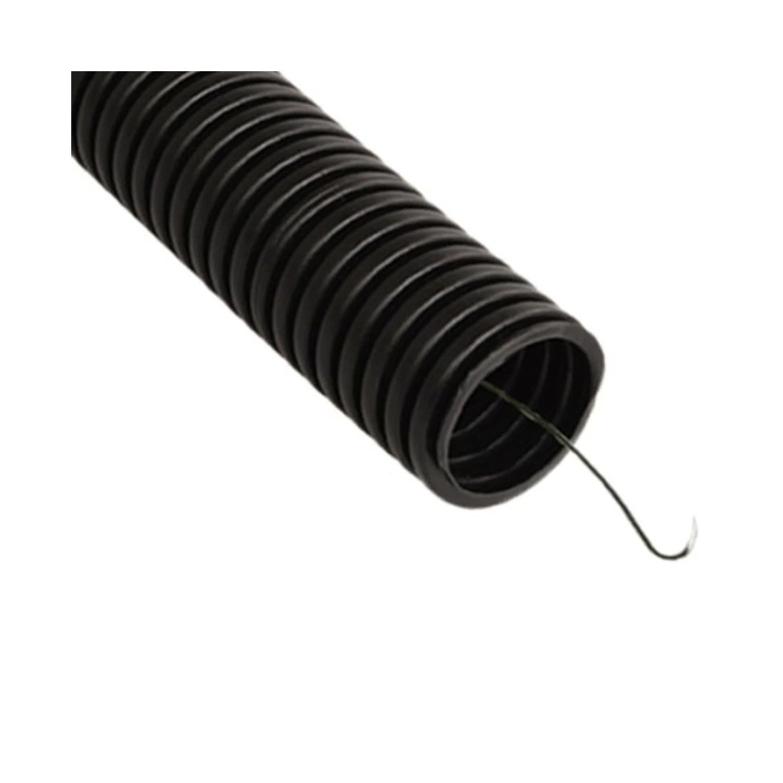Труба гофрированная ПНД d 32 с зондом (25 м) черный - фото 1 - id-p106498541