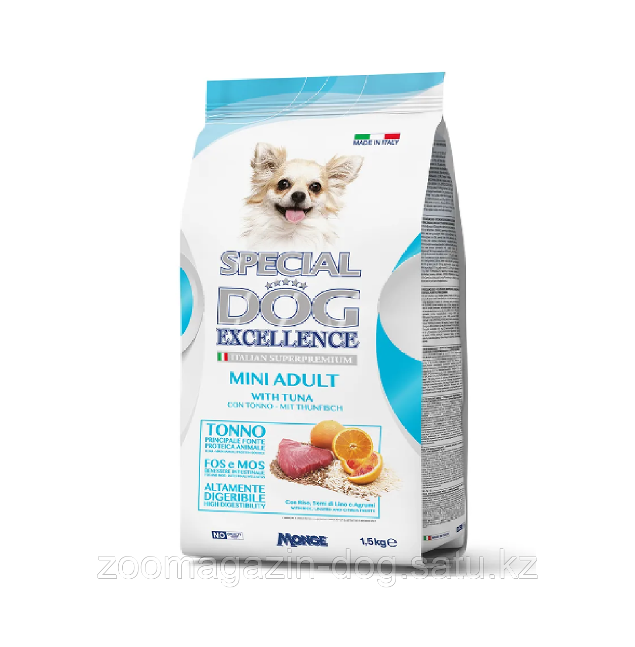 Monge Special Dog Excellence Mini Adult Tuna для собак мелких пород тунец,1,5кг