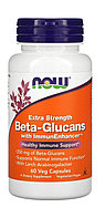 Бета-глюканы с иммуностимулятором усиленного действия, 250 мг, 60 вегетарианских капсул. Now Foods