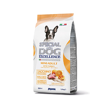 Monge Special Dog Excellence Mini Adult Turkey для собак мелких пород индейка,1,5кг