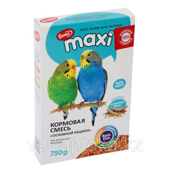 Кормовая смесь Ешка Maxi Оcновной рацион для волнистых попугаев 750 гр