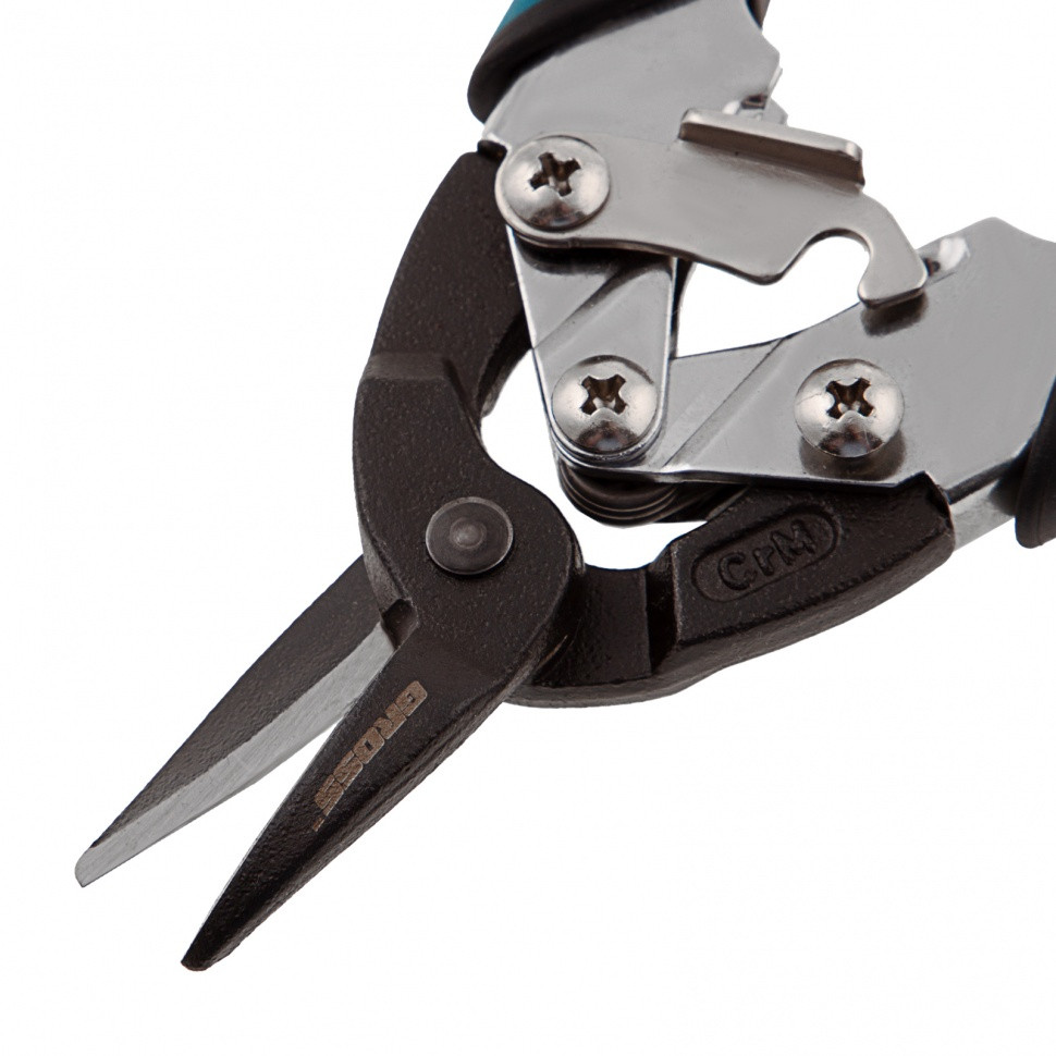 Ножницы по металлу "Piranha", 190 мм, прямой рез, сталь СrM, двухкомпонентные рукоятки Gross - фото 3 - id-p98261245