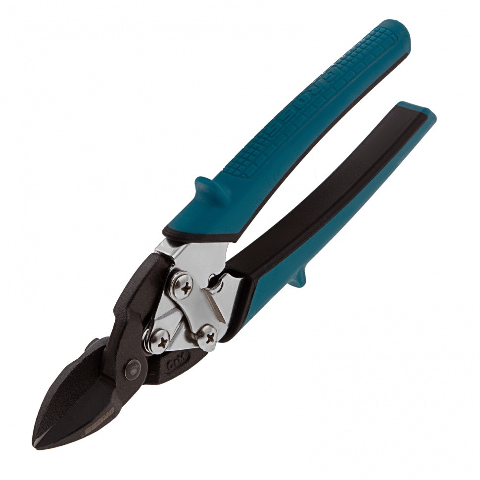 Ножницы по металлу "Piranha", 190 мм, прямой рез, сталь СrM, двухкомпонентные рукоятки Gross - фото 1 - id-p98261245
