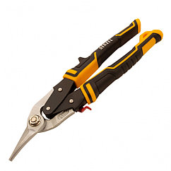 Металлға арналған қайшы, 270 мм, тура және сол жақ қимасы, болат-СмМо, үш компонентті тұтқалар Denzel