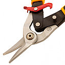 Ножницы по металлу, 270 мм, прямой и левый рез, сталь-СrMo, трехкомпонентные рукоятки Denzel, фото 5