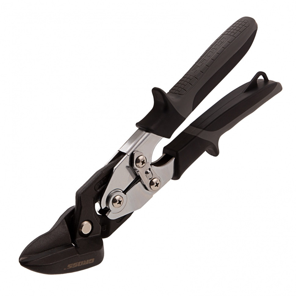 Ножницы по металлу "Piranha", усиленные, 255 мм, прямой и левый рез, сталь СrMo, двухкомпонентные рукоятки
