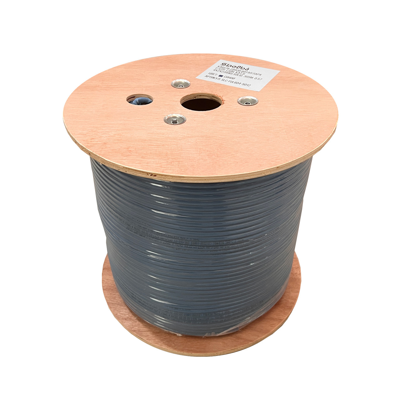 Shelbi Кабель связи витая пара F/UTP, LSOH, кат.6 4х2х23AWG solid, 305м, синий 0.57