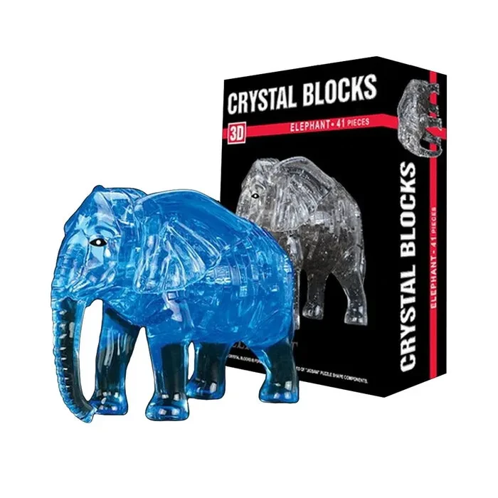 Crystl Blocks 3Д Пазл Слон, 41 дет. - фото 1 - id-p106487033