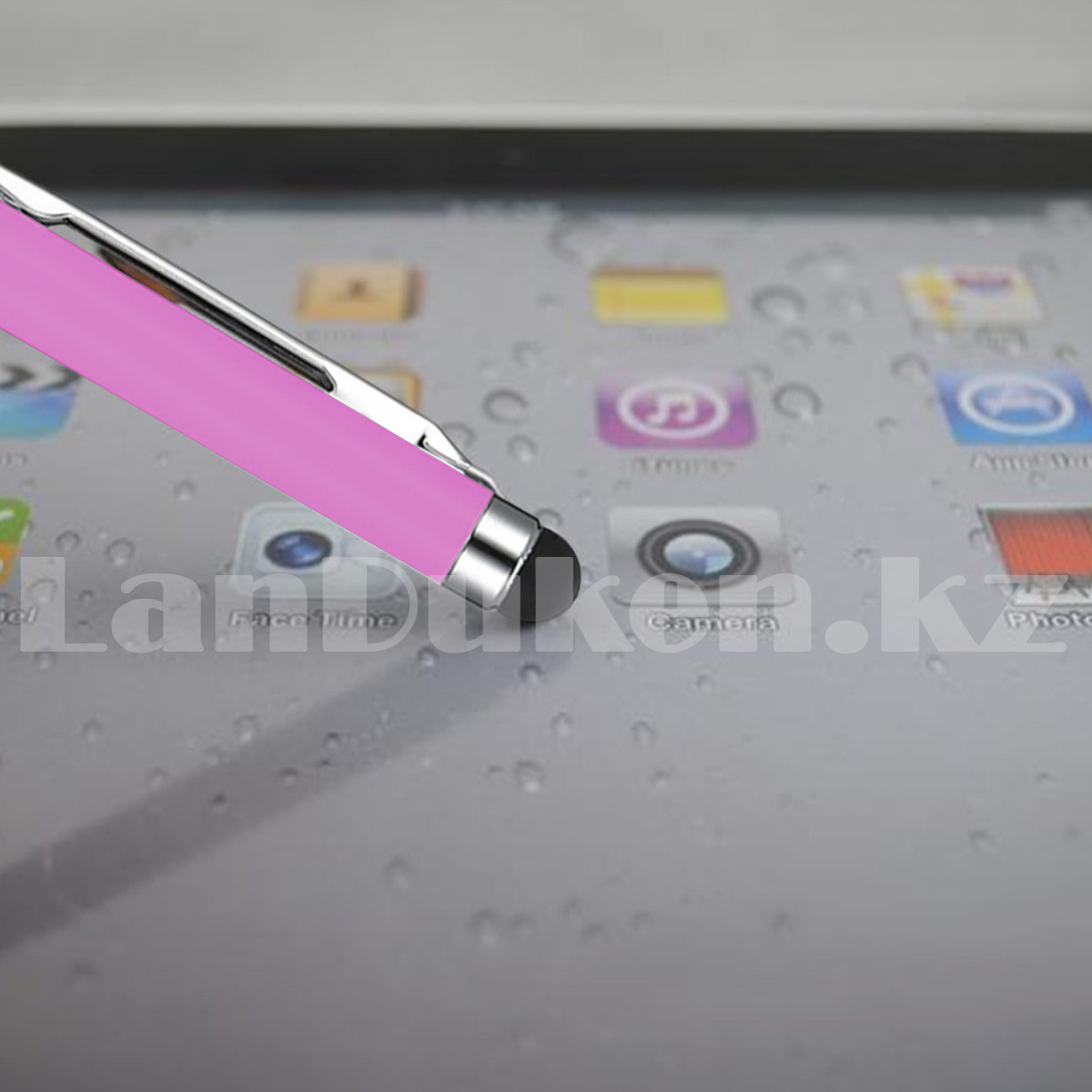 Шариковая ручка стилус 2 в 1 глянцевая розовая - фото 5 - id-p106507873