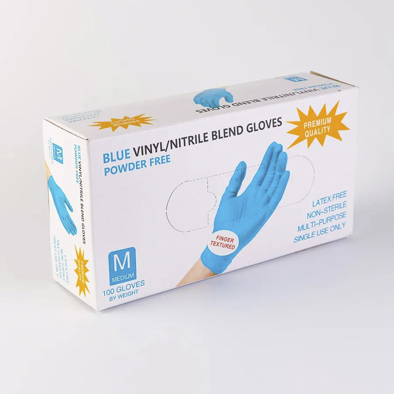 Перчатки Blue VINIL/NITRILE BLEND GLOVES  нитрило-виниловые (100 штук) размер М
