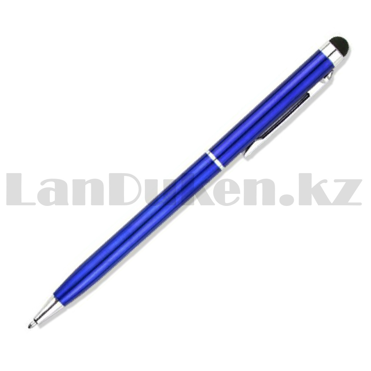 Шариковая ручка стилус 2 в 1 глянцевая синяя - фото 3 - id-p106509142