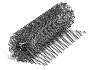 Сетка-рабица D= 3 мм, ячейка: 50х50 мм, покрытие: цинк