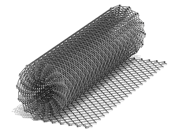 Сетка-рабица D= 2.5 мм, ячейка: 50х50 мм, раскрой: 2.5х10 м, без покрытия