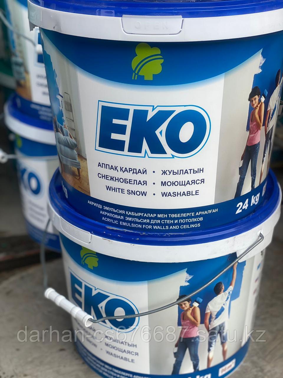 Краска "EKO" для стен и потолков моющаяся акриловая 24 кг - фото 1 - id-p106511567