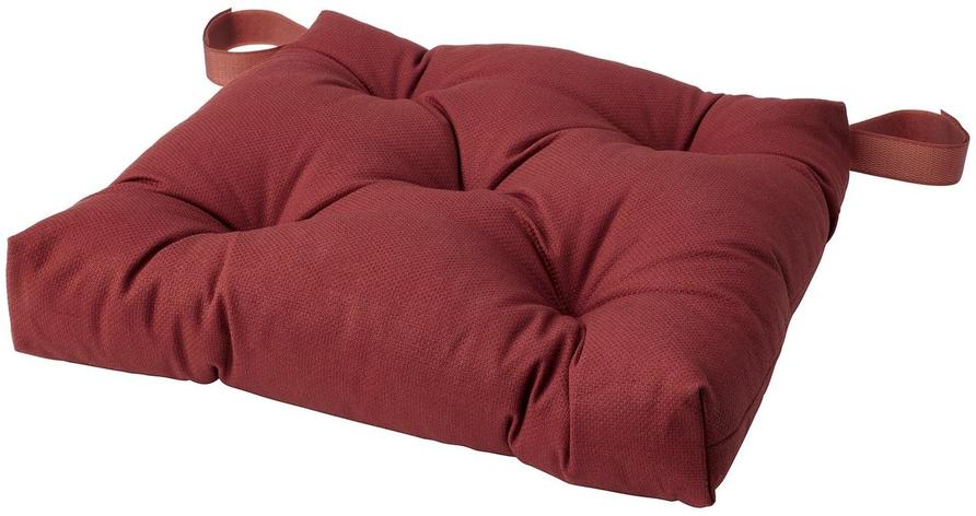 Подушка на стул МАЛИНДА коричнево-красный ИКЕА, IKEA, фото 2