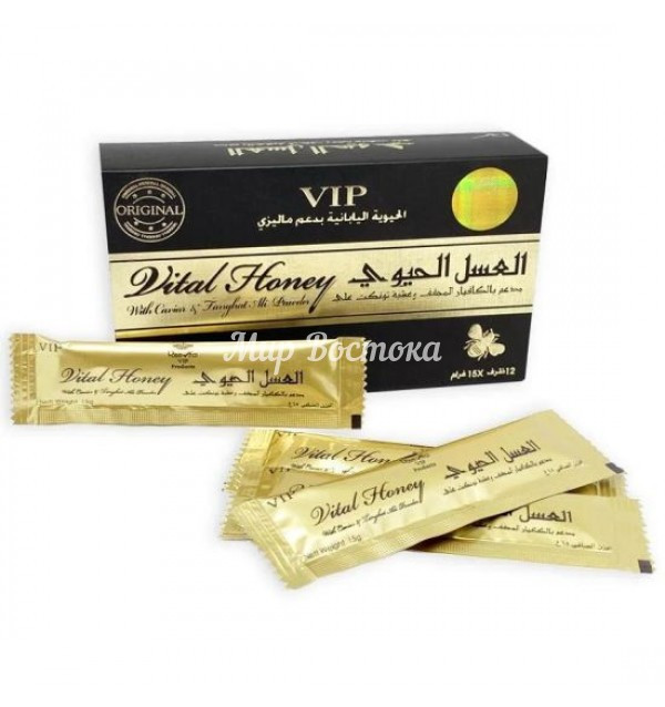 Королевский биомед Vital Honey VIP с тонгкат али ( 12 пакетиков, Малайзия)