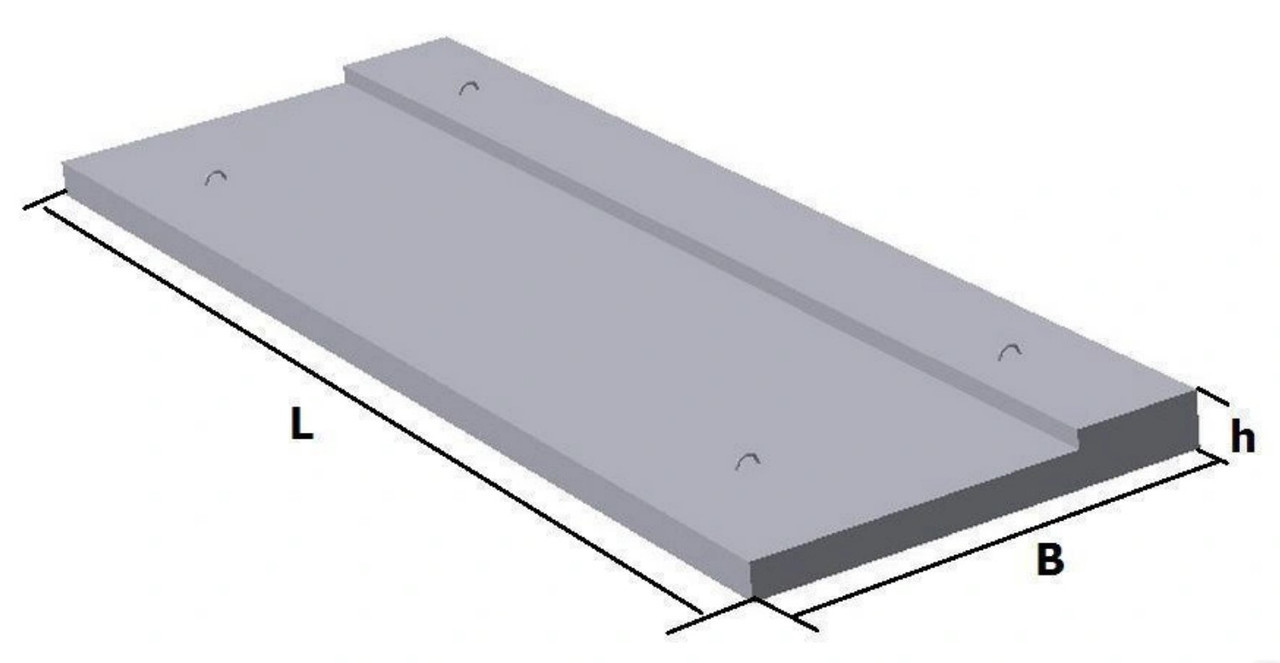 Плита-перекрытия, бетон: М500, маркировка: ПБ 23.12-8