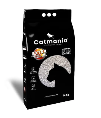 Catmania Extra комкующийся наполнитель из серого бентонита без запаха(натуральный),14кг - фото 1 - id-p106518544