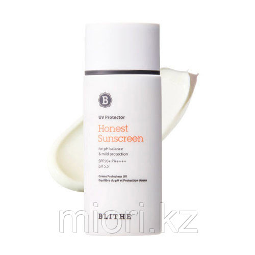 Легкий Увлажняющий Солнцезащитный Крем BLITHE Honest Sunscreen SPF 50+ PA++++ - фото 1 - id-p106518941