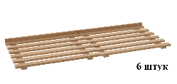 Комплект деревянных полок к Atesy ШЗХ-С-1400.600-02-К натуральный бук