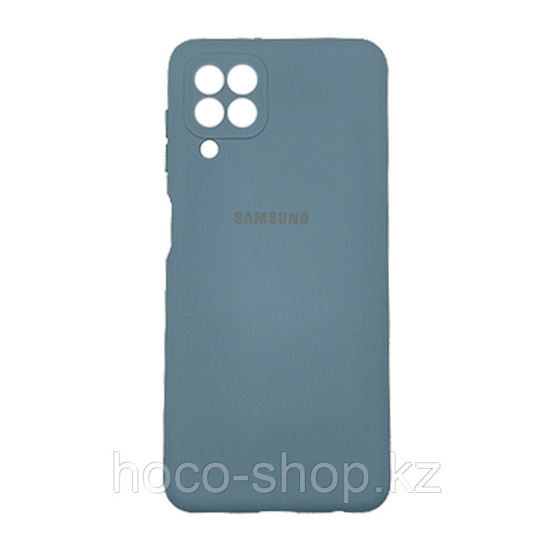 Чехол на Samsung A22 Original Silicone Case Тёмно-голубой - фото 1 - id-p106521951