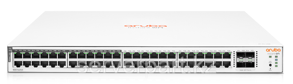 Коммутатор HPE Aruba Instant On 1830 48G 24PoE Class4 PoE 4SFP 370W Switch