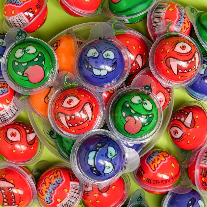 Мармелад с кислой начинкой "Crazy Фрукты" ассорти 12 г /Кэнди клаб /