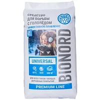 Многокомпонентный противогололедный материал Бионорд в мешках по 23 кг