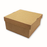 Крафт коробка, квадратная, 20,5х20,5х10 см.