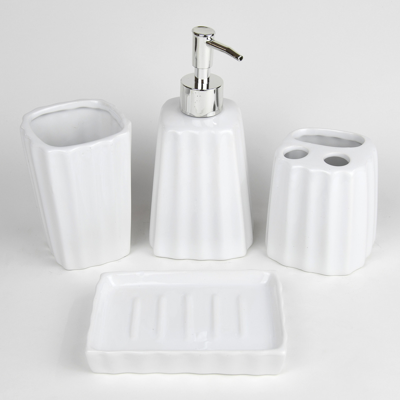 Керамический набор аксессуаров для ванной комнаты DW29107W Белый