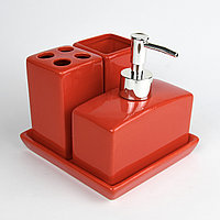 Керамический набор аксессуаров для ванной комнаты ZF4300R Красный