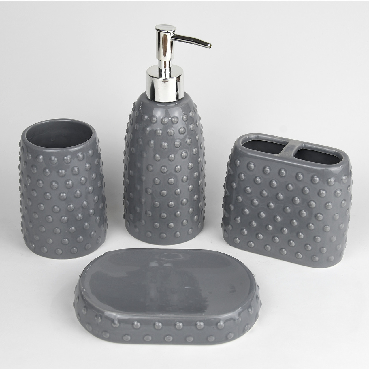 Керамический набор аксессуаров для ванной комнаты DW18283G Серый