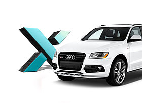 Стекло фары AUDI Q5 1 поколения в кузове 8R рестайлинг