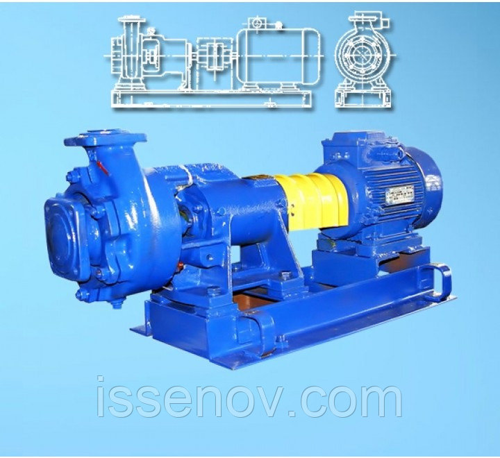 АГРЕГАТ НАСОСНЫЙ К200-150-400СД с КОФ на раме с ЭЛЕКТРОДВИГАТЕЛем АИР250М2У2 (90кВт 3000 об/мин), фото 1