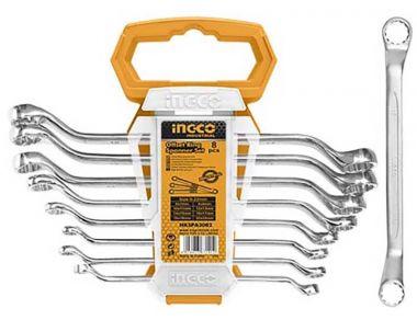 Набор гаечных накидных изогнутых ключей INGCO HKSPA3088