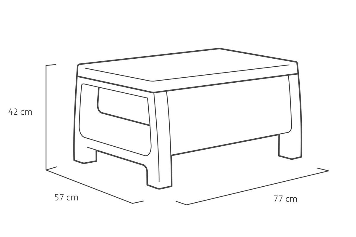 Keter, Россия Комплект мебели Corfu Triple Set, серый - фото 5 - id-p106527861