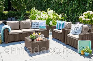 Комплект мебели California 3 Seater Set, капучино, фото 5